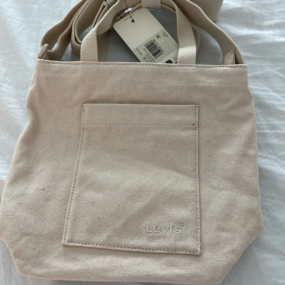 Levi’s Mini Icon Tote Bag in ECRU white color